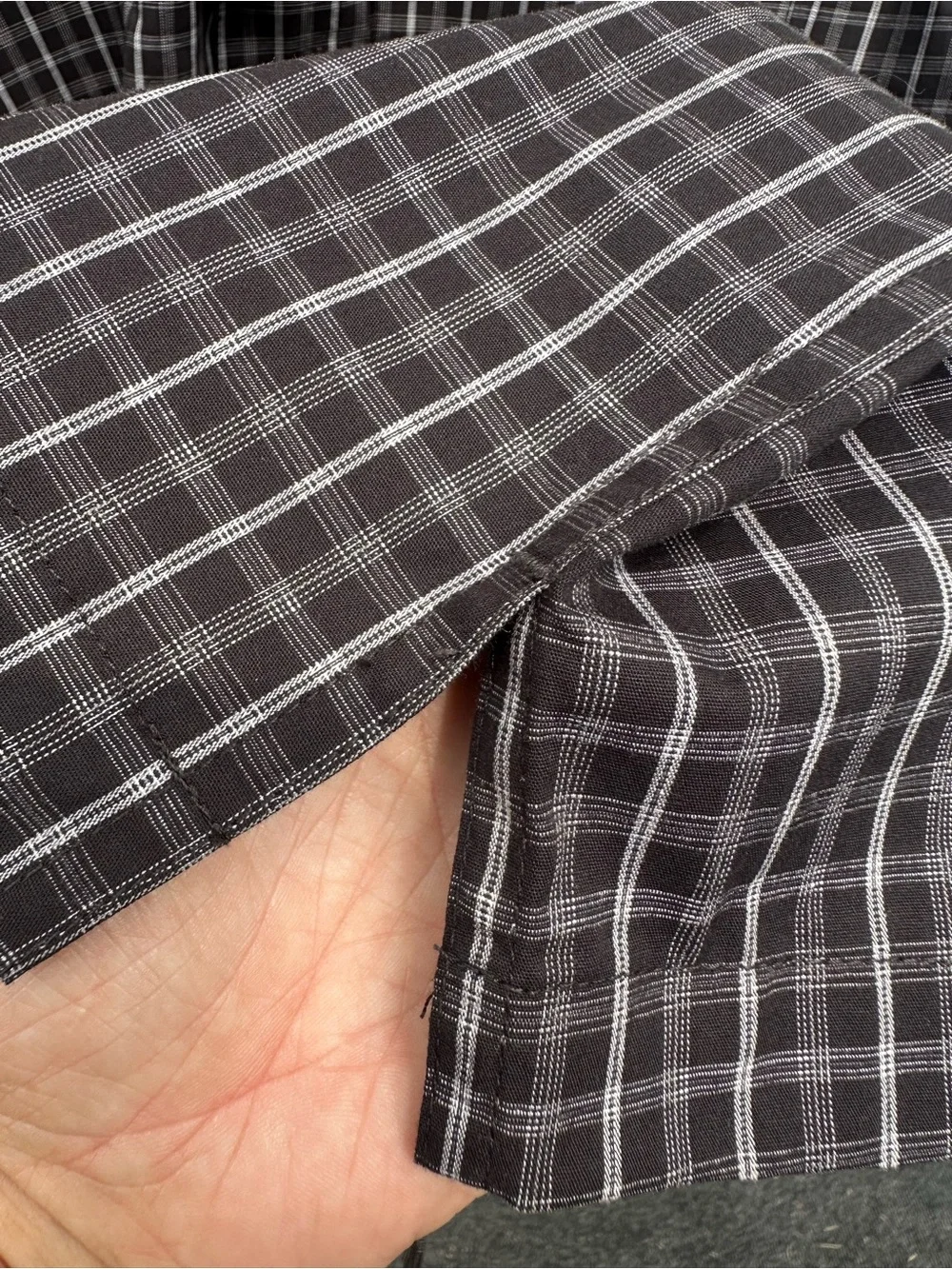 New Men’s Dockers L Comfort Stretch  Black/White Button Down Short Sleeve Shirt